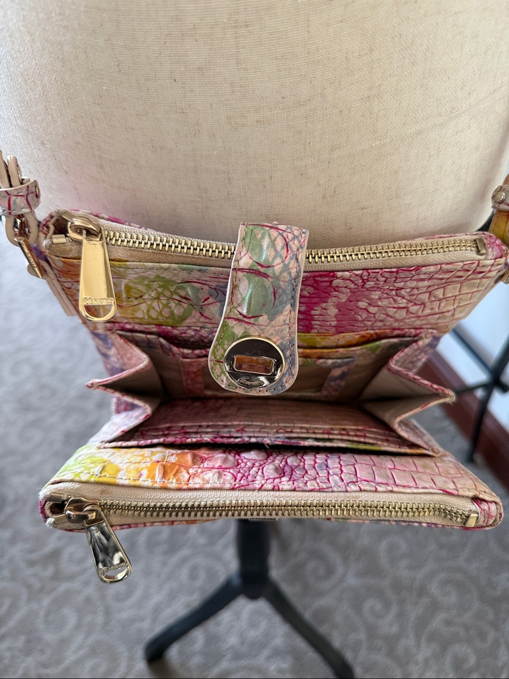 Brahmin Mina Optimism Crossbody Rainbow Bag - Picture 6 of 12